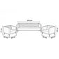 Office Sofa Set – Black Leather with Musky and mdf Wood - ZAYTONE