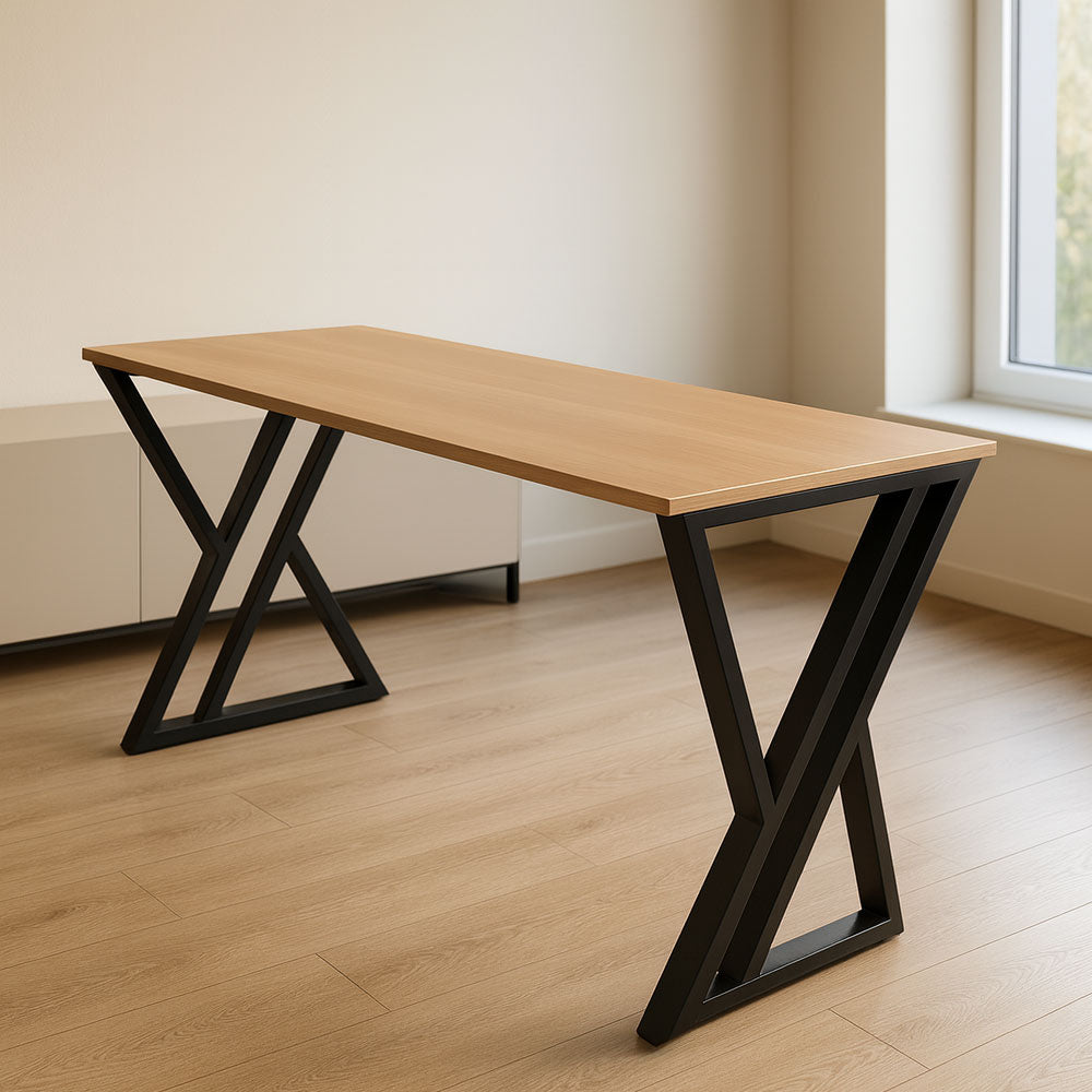 مكتب 120×60×75 سم + شاسيه معدني –  خشبي – AZ50047