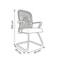 Fixed Back Office Chair 61*62*100 cm - Grey - A809-2