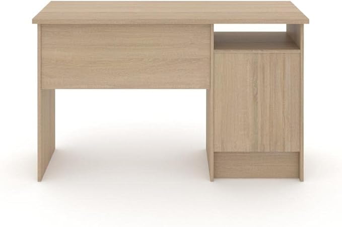 مكتب بمقاس 120 × 60 × 75 سم - أبيض وخشبي - AZ1165