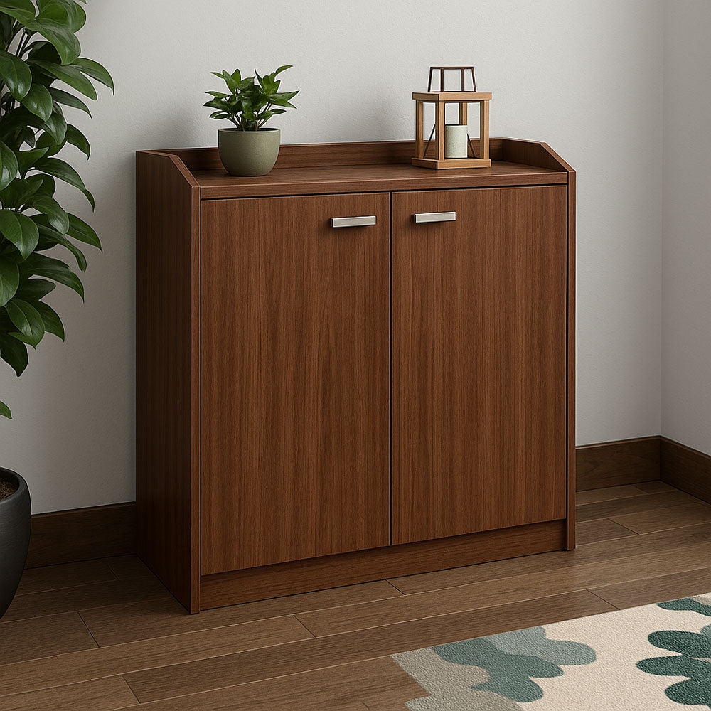 Shoe cabinet 80 x 90 x 40 cm - brown - AZ111316