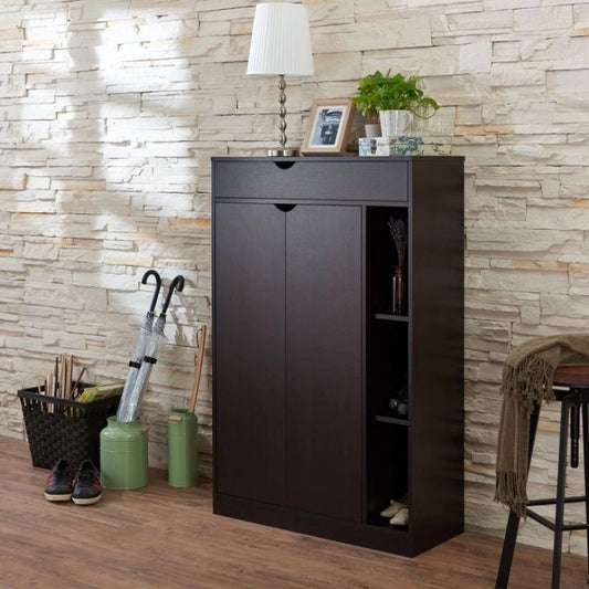 Shoe Cabinet, 80 × 40 × 120 cm - Brown - AZ40043