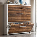 Shoe Cabinet, 83 × 30 × 118 cm - Brown and White  - AZ40060