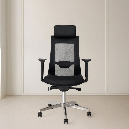 كرسي مكتب بظهر عالى - 130 × 65 × 65 سم - أسود