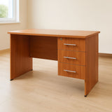 مكتب 100×60×75 سم + وحدة أدراج معلقة – بني – AZ5001