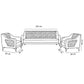 Office Sofa Set – Gray Leather with Musky and mdf Wood - BESAN