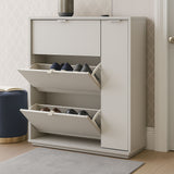 Shoe cabinet 100 x 100 x 40 cm - white - AZ111317