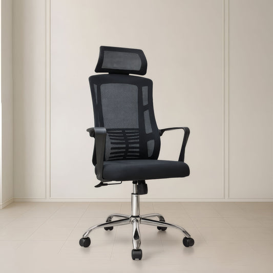 كرسي مكتب شبكي مريح 118×64×61 سم - أسود - 908