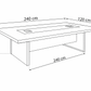 Meeting table 240 x 120 x 75 cm - Wooden - AZ111255