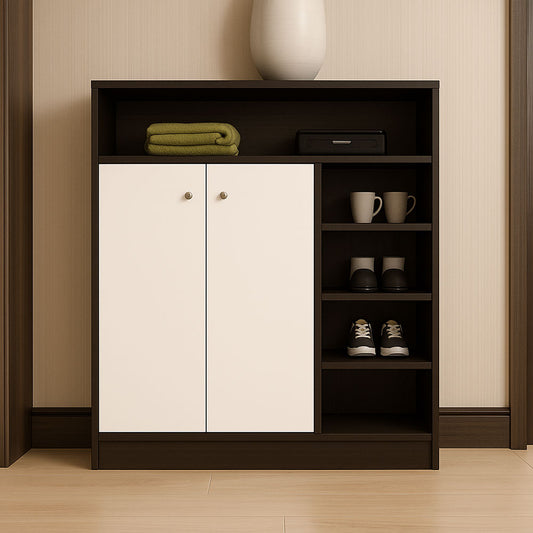 Shoe cabinet 120 x 120 x 40 cm - brown - AZ111319