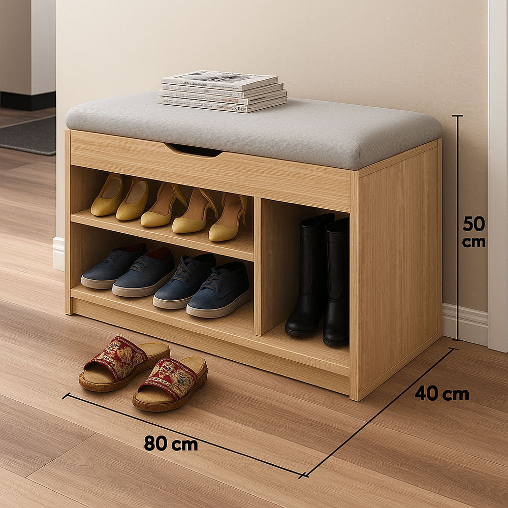 Shoe cabinet 80 x 50 x 40 cm - wooden - AZ111321