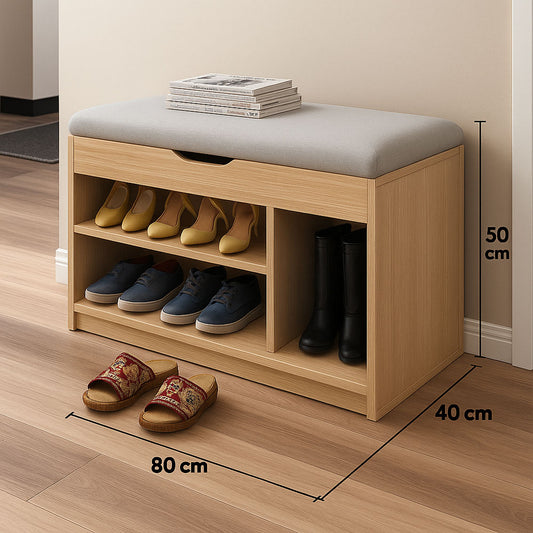 Shoe cabinet 80 x 50 x 40 cm - wooden - AZ111321