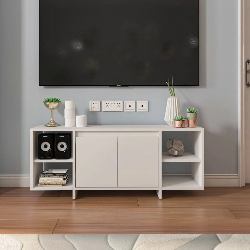 طاولة تلفزيون 120 × 35 × 52 سم – أبيض – AZ30049