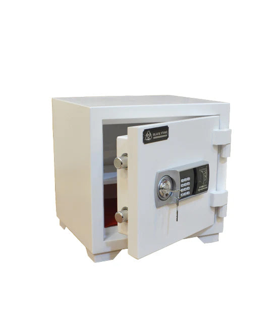 Fire Proof Steel Safety Box White 45 x 50 x 40 CM