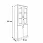 Bookcase 2 Doors - 200×80×40 cm – Gray – AZ50033