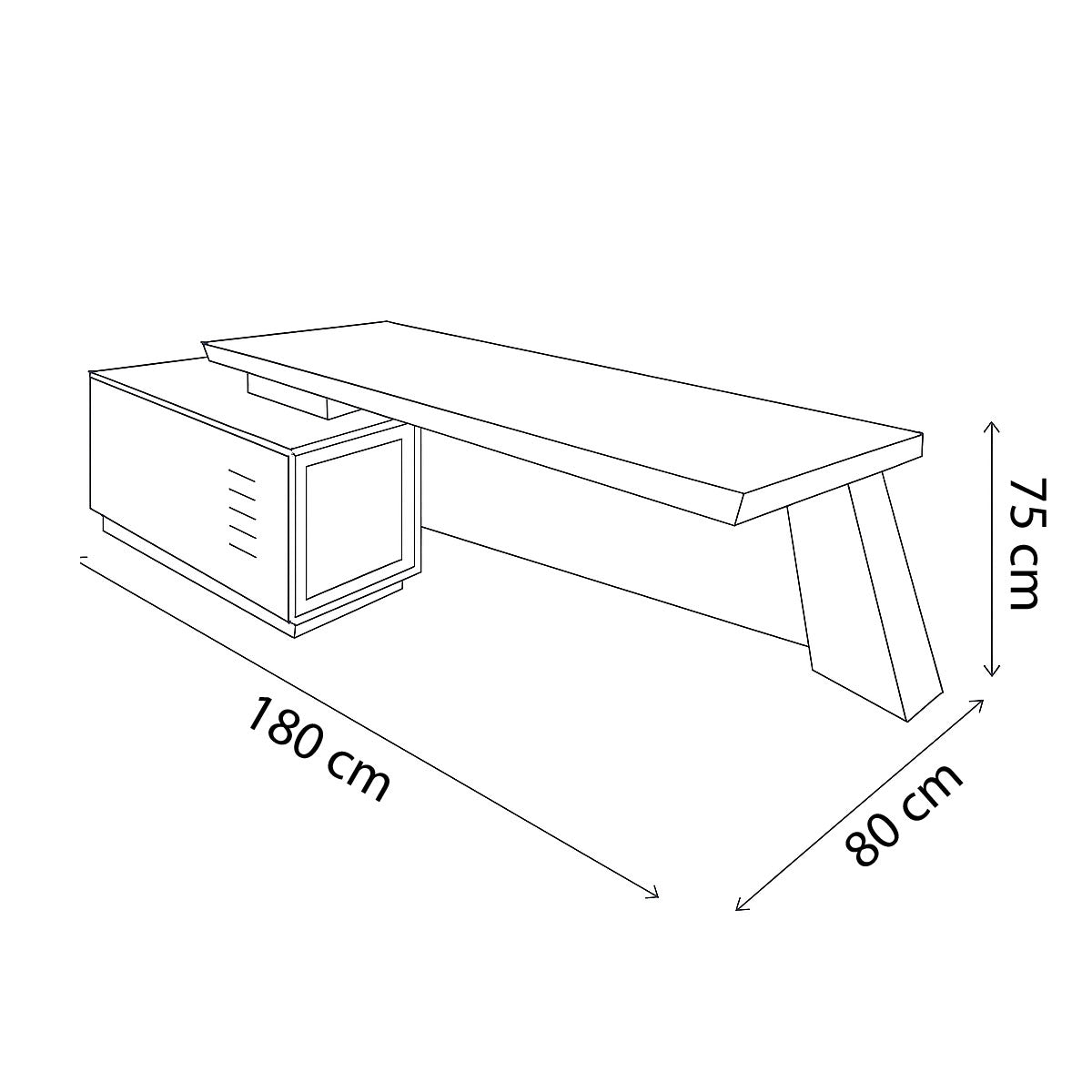 مكتب 180×80×75 سم – خشبي – AZ1290