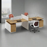محطة عمل بمقاس 240 × 120 × 75 سم - خشبي وأبيض - AZ1146
