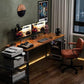 Desk 75 x 160 x 80 cm - Brown - AZ11165