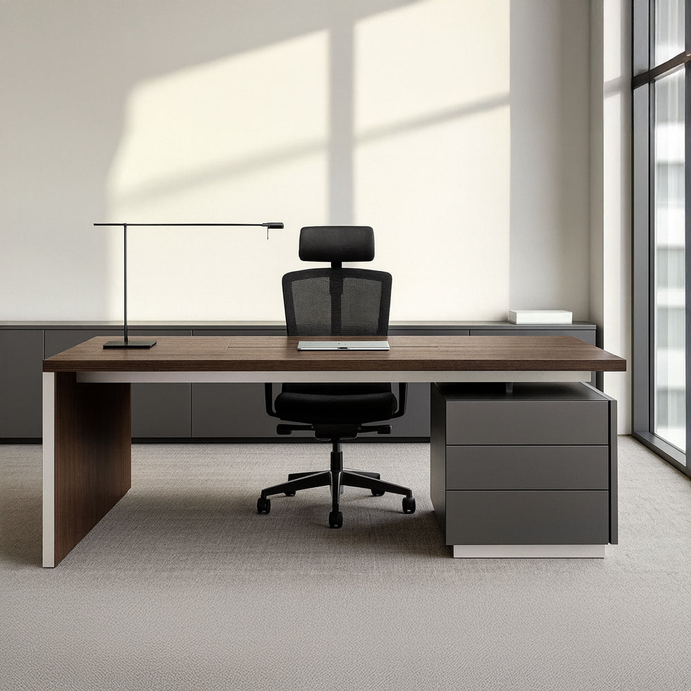 Manager's desk 180*160*80 CM - black- AZ1267