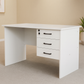 Desk 120 x 60 x 75 cm + Attached Drawer Unit - White - AZ1094