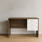 Desk 140×70×75 cm + Attached Drawer Unit – Brown and White – AZ1007