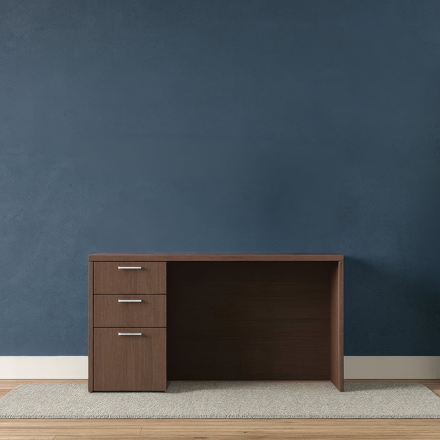 مكتب 160×80×75 سم + وحدة أدراج متصلة – بني – AZ11149