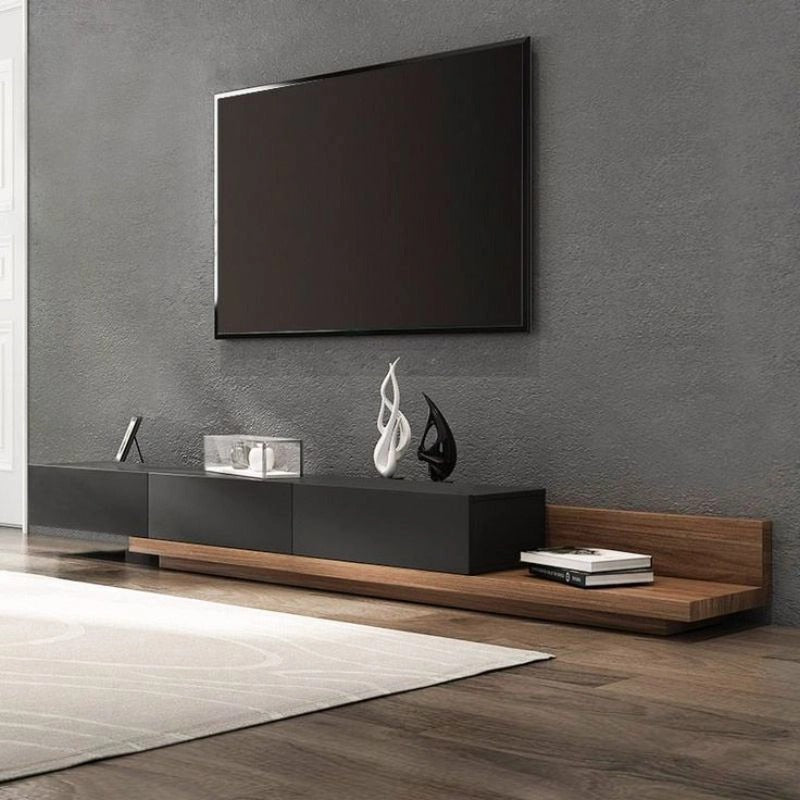 طاولة تلفزيون 180 × 40 × 40 سم – بني وأسود – AZ30053
