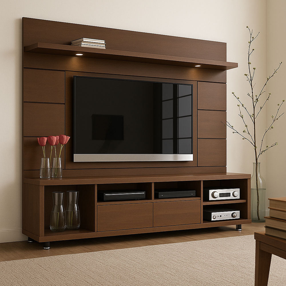 TV table 200 x 200 x 40 cm - brown - AZ111337