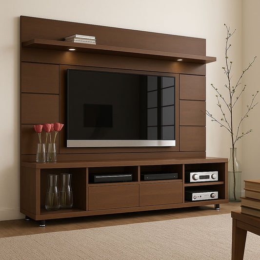 TV table 200 x 200 x 40 cm - brown - AZ111337