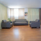 Office Sofa Set – Gray Leather with Musky and mdf Wood - TOZLA