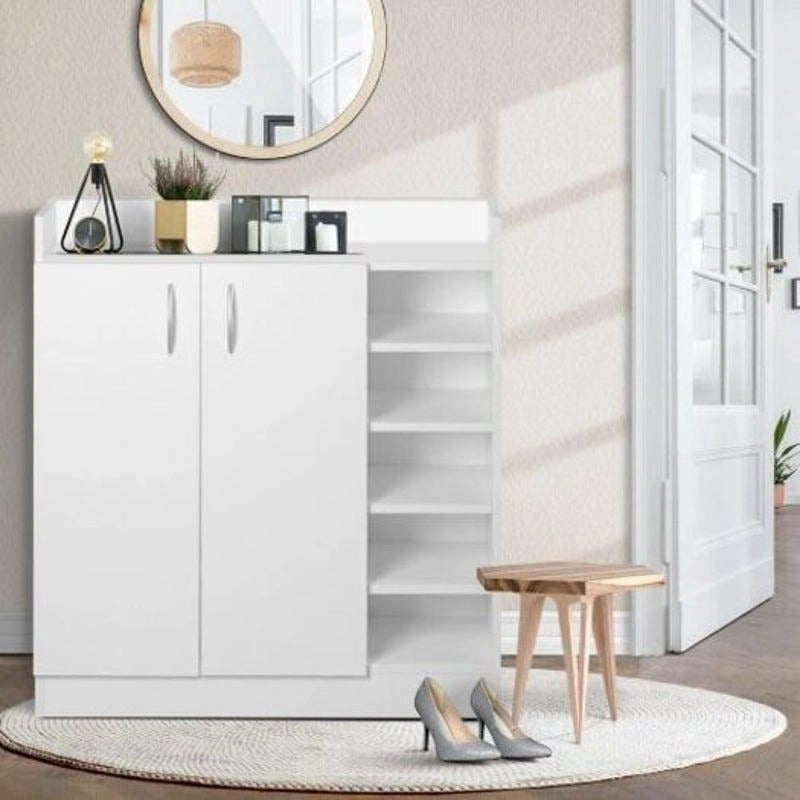 Shoe Cabinet, 100 × 38 × 110 cm - White - AZ40056