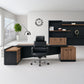 Manager's desk 220 x 75 x 70 - wooden & black - AZ1111