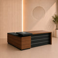 مكتب 180×160×75 سم + سايد – بني وأسود – AZ120103
