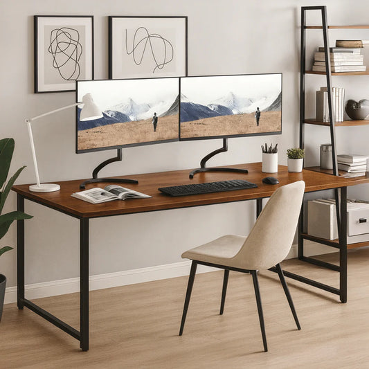 Desk 75 x 200 x 80 cm - Brown - AZ11167
