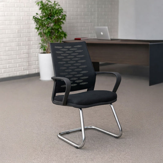 Fixed office chair 90*60*60 cm - Black - Atlas-V