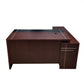 مكتب 160×160×75 سم + وحدة جانبية – بني وأسود – AZ50040