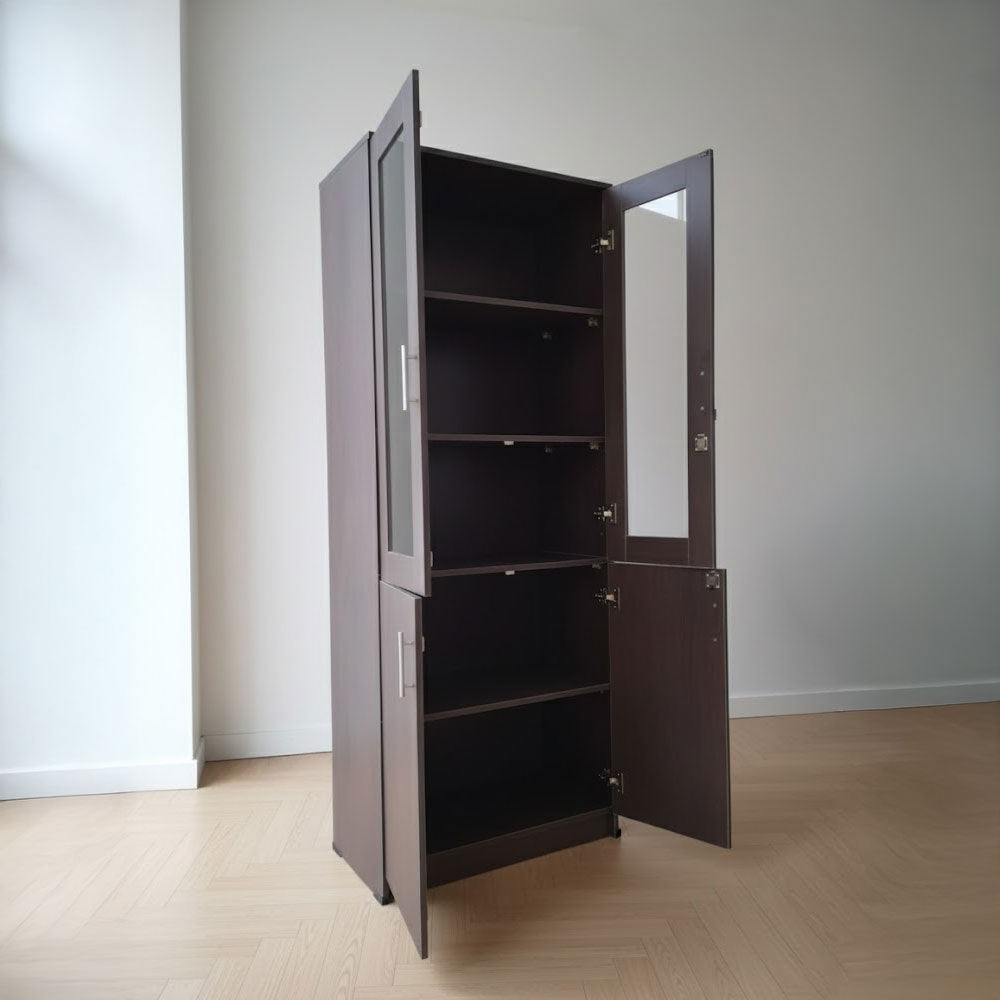 Bookcase 2 Doors - 200×80×40 cm – Gray – AZ50032