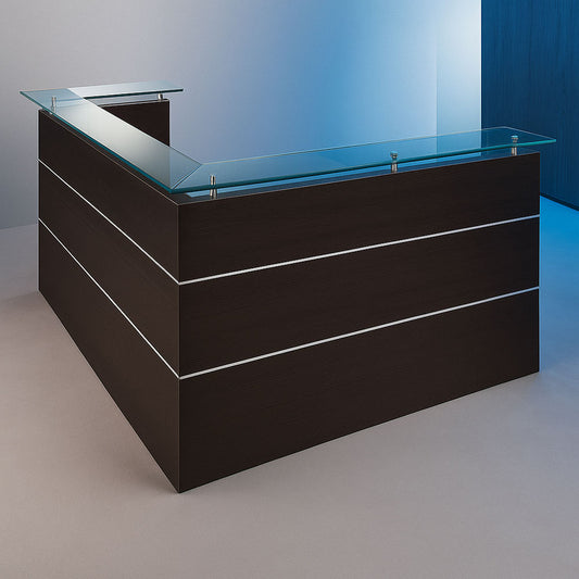Reception Table 115 x 160 x 60 cm - Brown - AZ111305