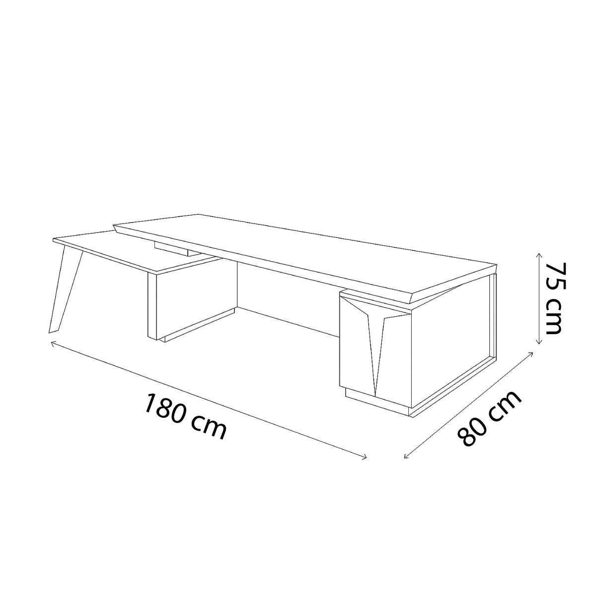 مكتب 180×80×75 سم – خشبي – AZ1288