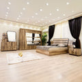 Marsin Bedroom (Melamine MDF Panels) – Bed 160 cm, Dresser 100 cm, 2 Nightstands 55 cm, Wardrobe 245 cm