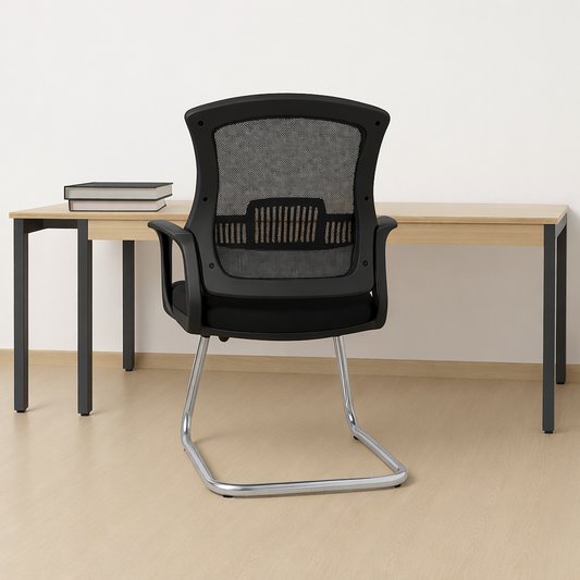 Fixed Back Office Chair 90*60*60 CM - Black - Elite