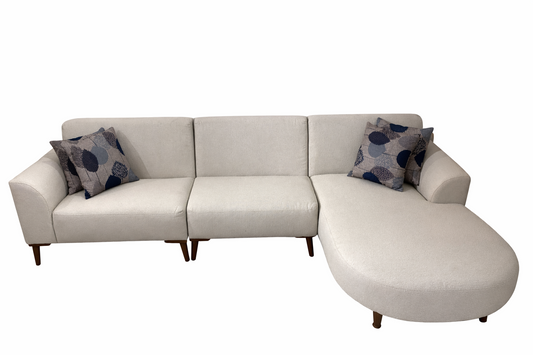 كنبة ركن مودرن على شكل حرف L – خشب طبيعي – لون أبيض – 285×175×85 سم – Espresso Pro max