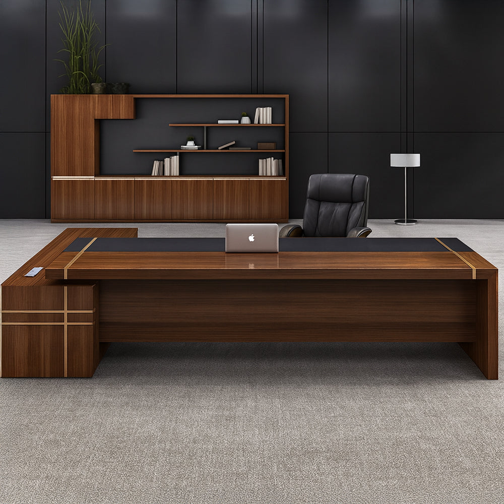 Manager's desk 220 x 75 x 70 - Brown - AZ1078