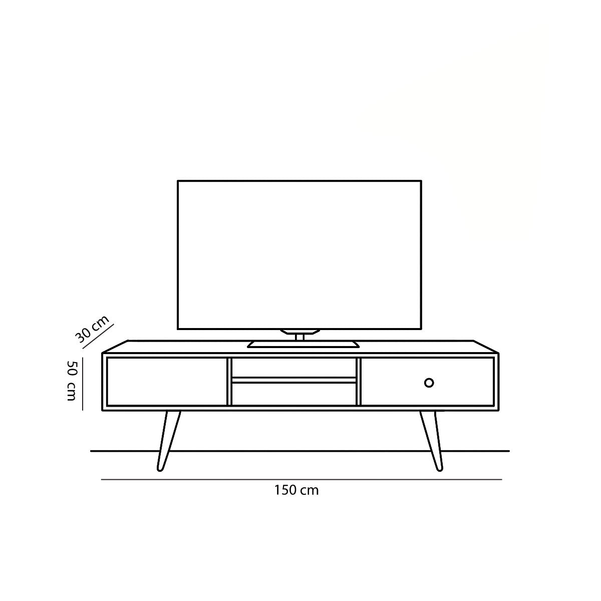 TV Table, 150 × 30 × 50 cm - MOD - AZ30061