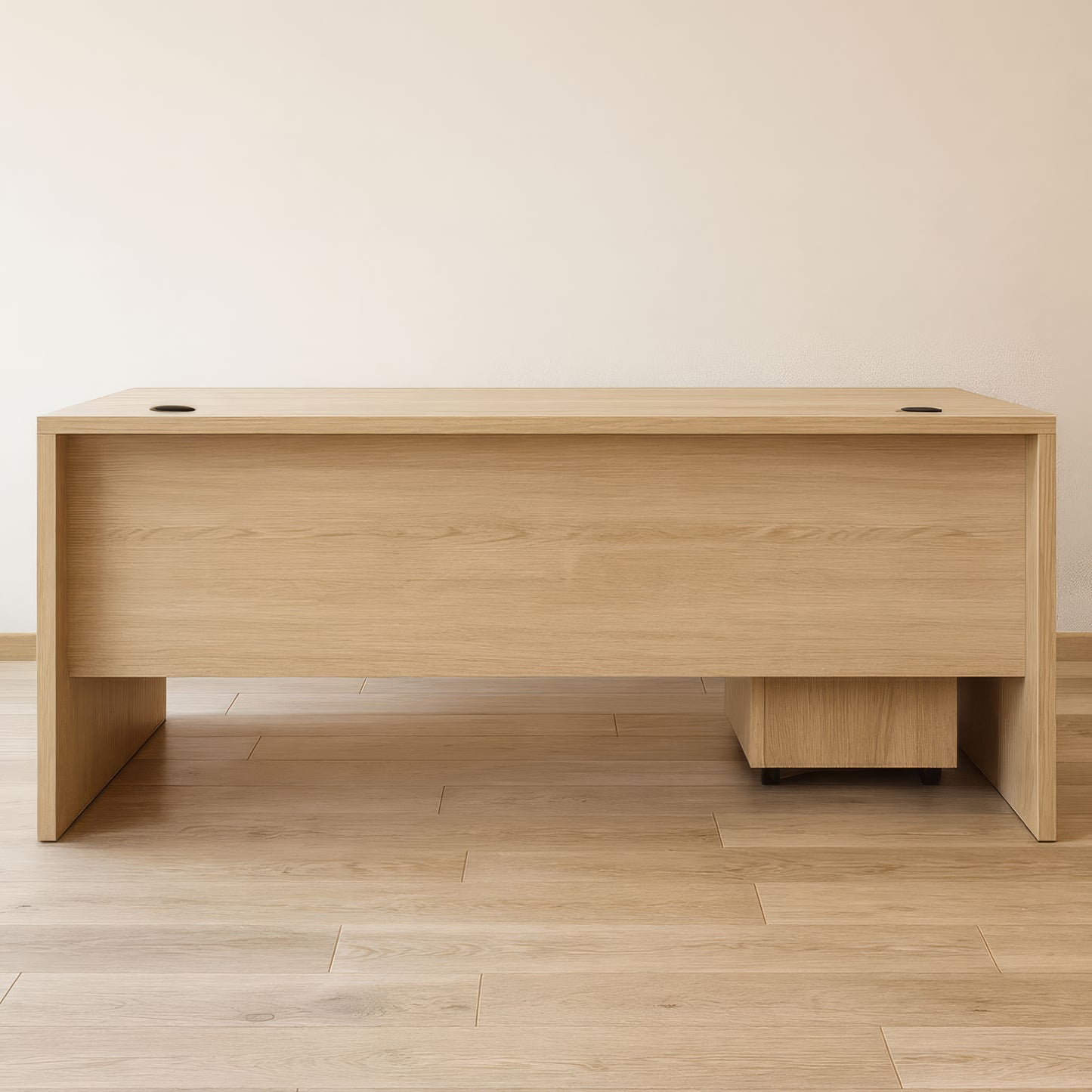 مكتب 180×80×75 سم + وحدة أدراج متحركة - بيج - AZ50028