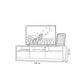 TV Table, 160 × 30 × 45 cm - MOD - AZ30063