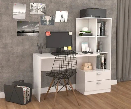 Desk 140 x 50 x 130 cm - White - AZ1008