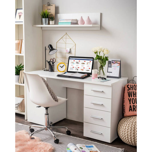 Desk 140 x 60 x 75 cm - White - AZ1011