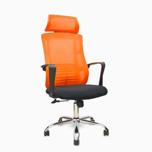 كرسي مكتب مودرن 118×64×61 سم - برتقالي وأسود - 908