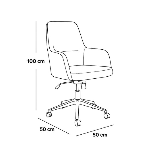 Executive Mid Back Office Chair 100*50*50 cm - Blue - GL 328